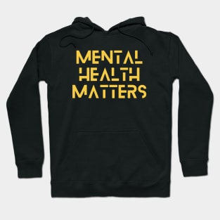 Mental Health Matters yellow block Hoodie